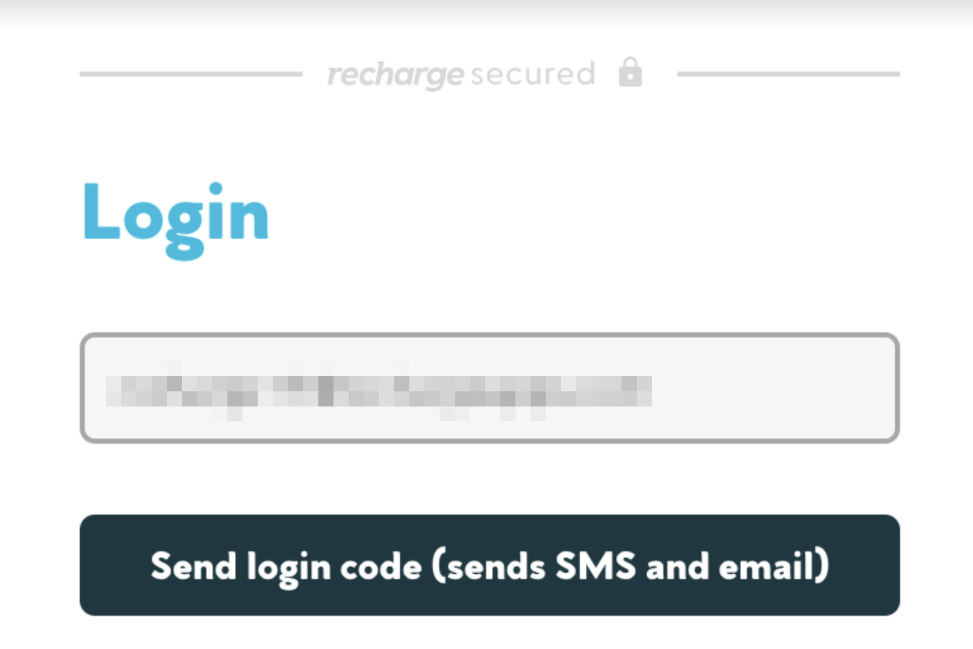 Passwordless login widget
