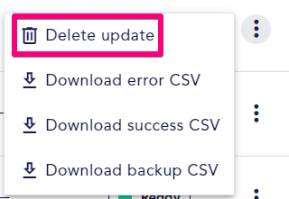 delete bulk update file options after clicking action button