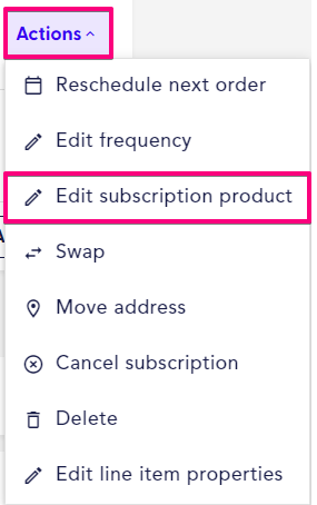 Edit Subscription product prepaid setup
