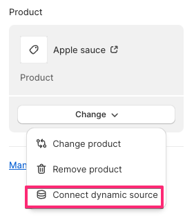 Click connect dynamic source