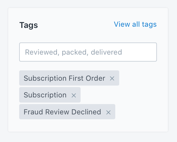 Recharge sends the order tags to Shopify