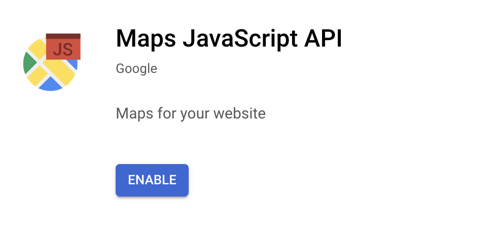enable maps javascript api