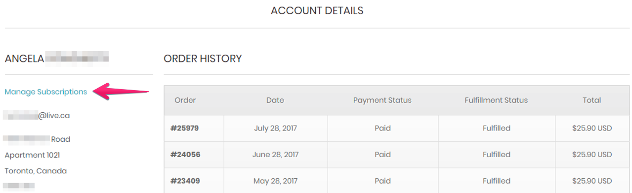 Manage_subscriptions_link_shown_in_a_Shopify_customer_account..png