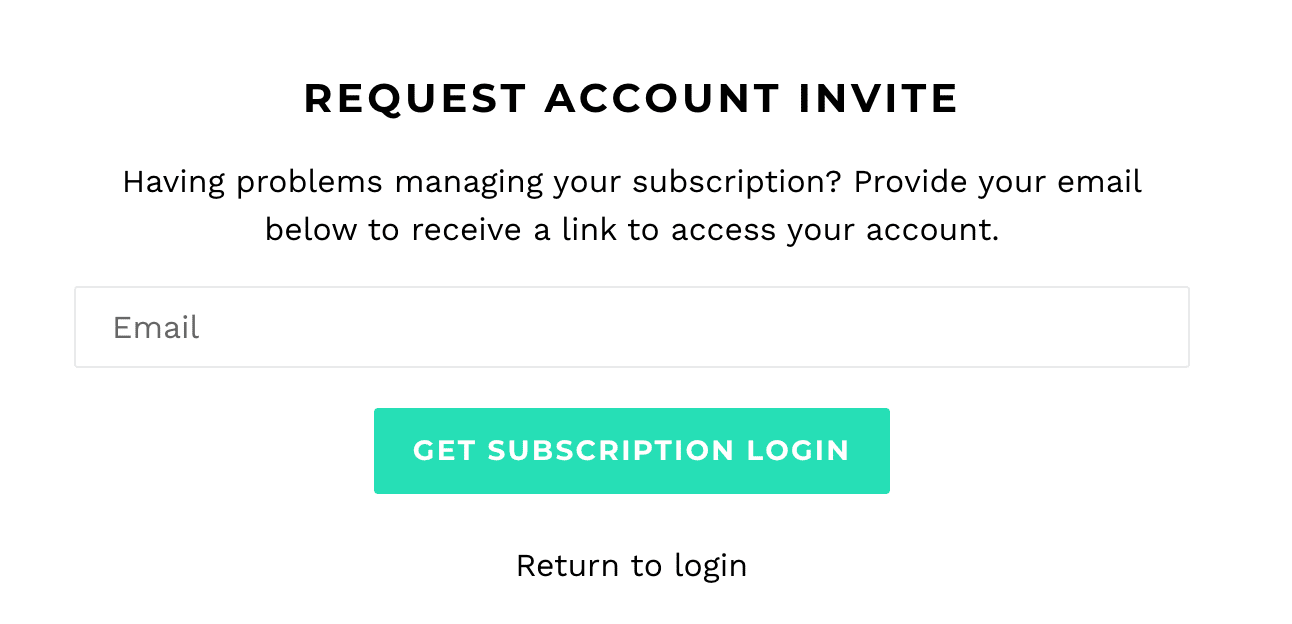 Request account invite form