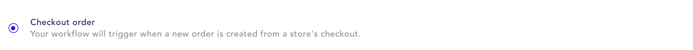 Example image of a checkout order trigger