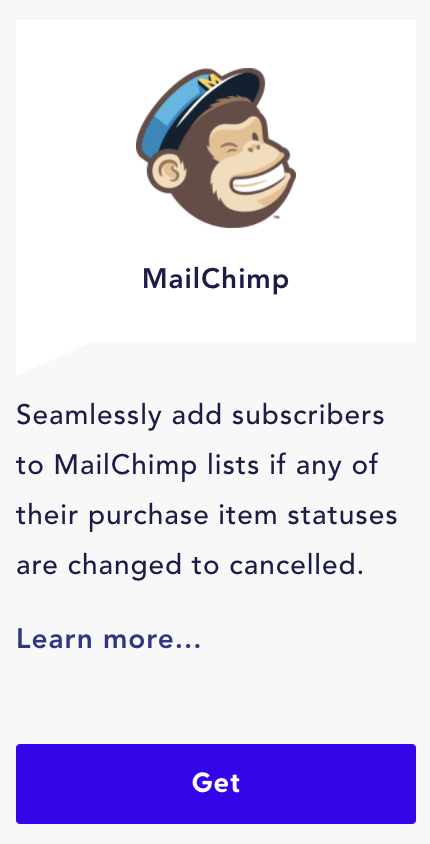 get Mailchimp through Recharge marketplace
