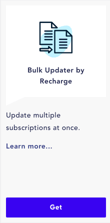 Bulk updater card in App store