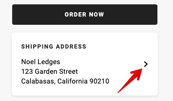 Select shipping address in the customer portal